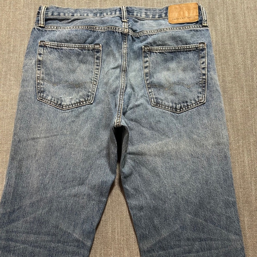 American Eagle Classic Bootcut Jeans Mens 36(38)x36 Blue 100% Cotton Faded Denim - Picture 9 of 12